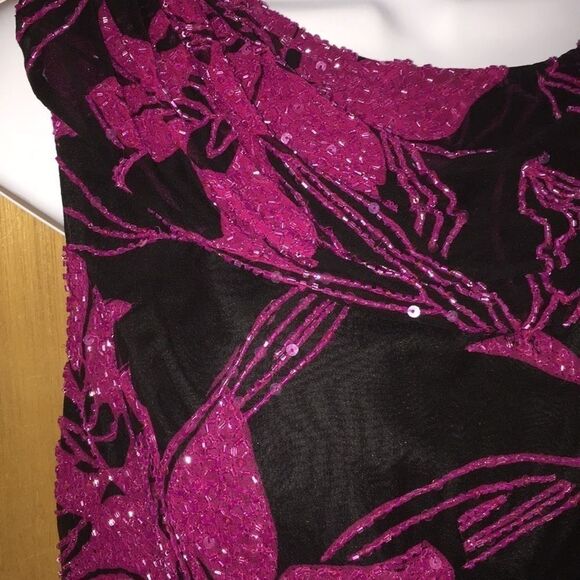 Andrella Donatello beautiful beaded top! SizeXL! 100% silk lining! Gorgeous! - Picture 2 of 5